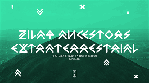 Zilap Extraterrestrial Acestors font素材之家精选英文字体