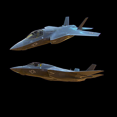 F35战斗机低多边形素材之家精选3D模型