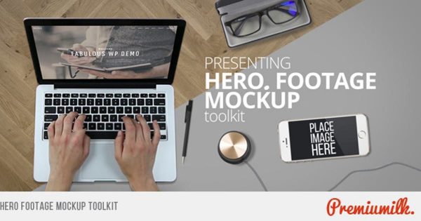 巨无霸动态场景样机素材库精选AE模板 Hero Footage Mockup Toolkit