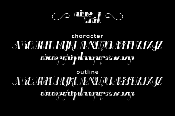 Nine tails inline font插图4