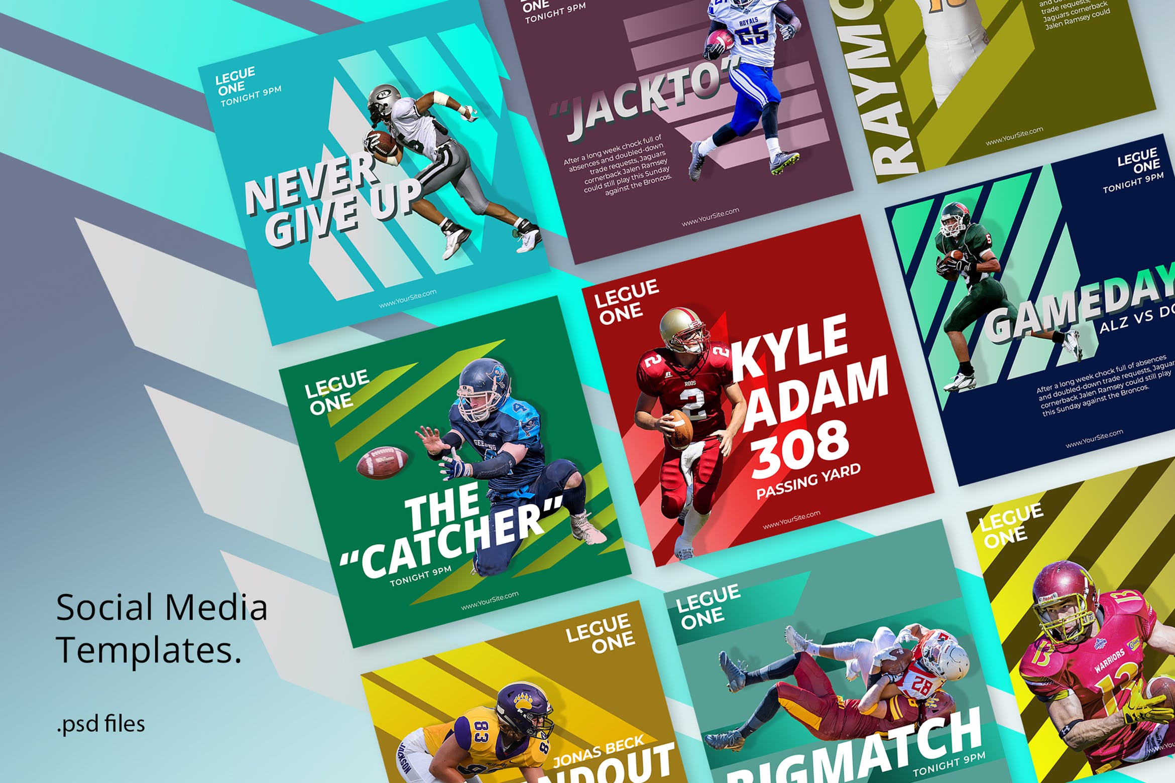 体育赛事/运动品牌主题社交媒体设计素材包 Social Media Kit Sport Elegant插图