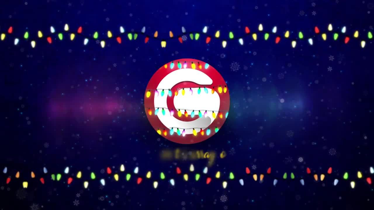 神奇的圣诞节动态动画童话灯标志素材库精选AE模板