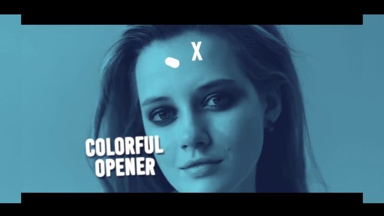 彩色时尚开场白素材库精选AE模板