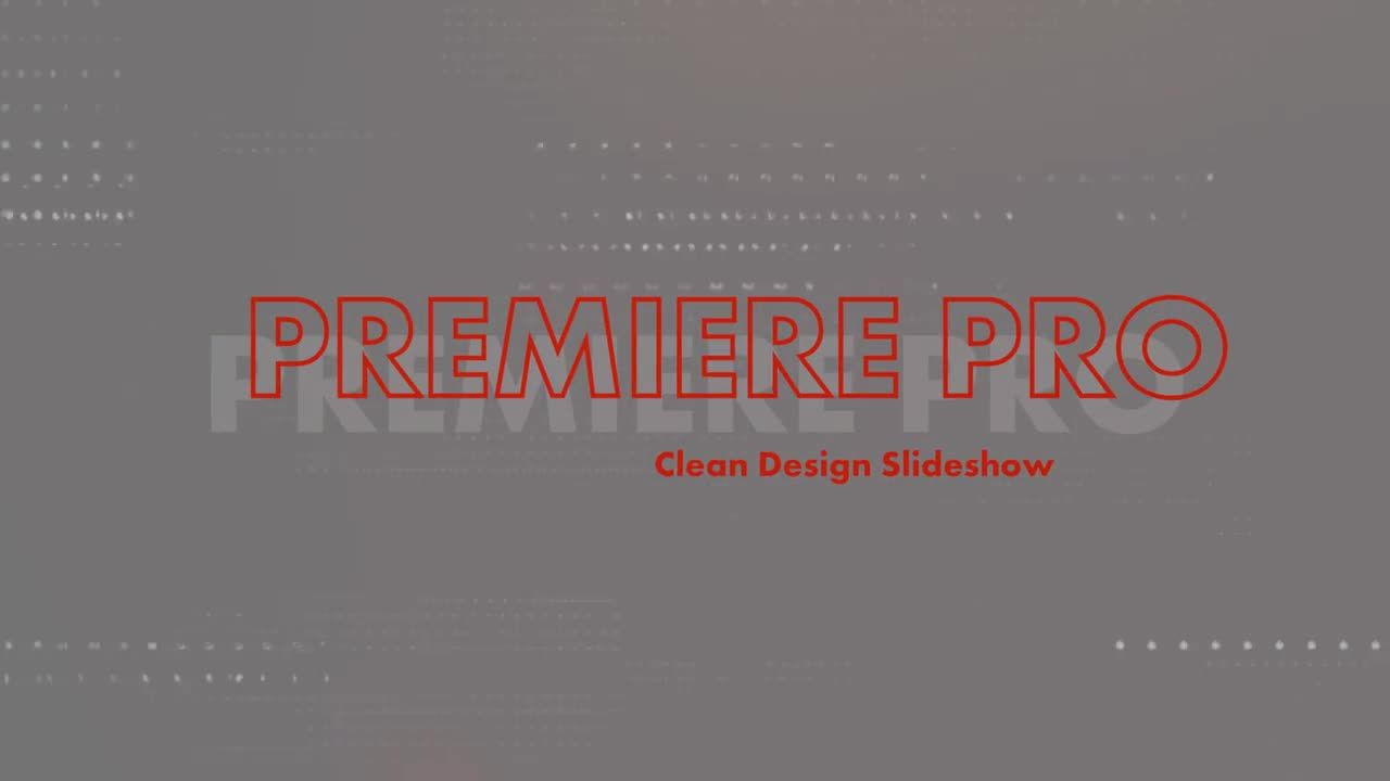 设计简洁的幻灯片开场白Pr模板