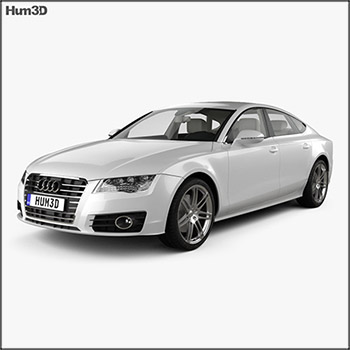 奥迪Audi A7 Sportback with HQ interior 2011 素材之家精选3D模型