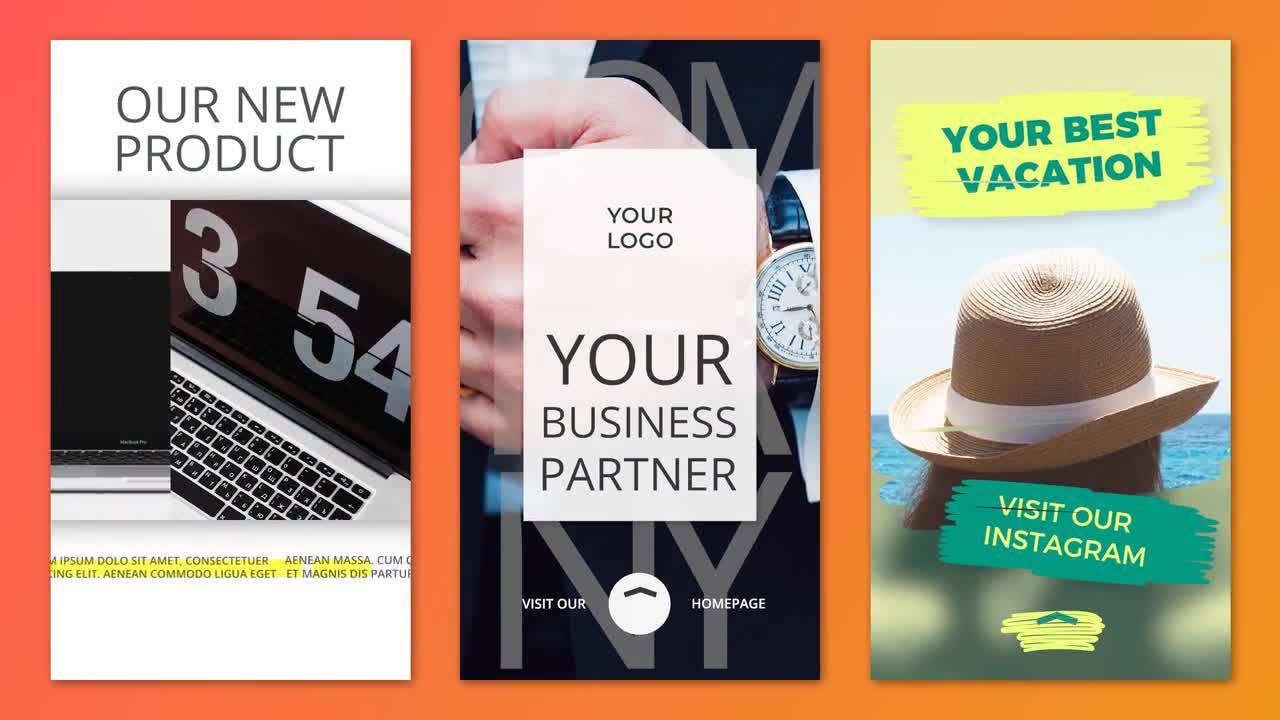 12个创意垂直竖屏动画素材库推荐PR模板