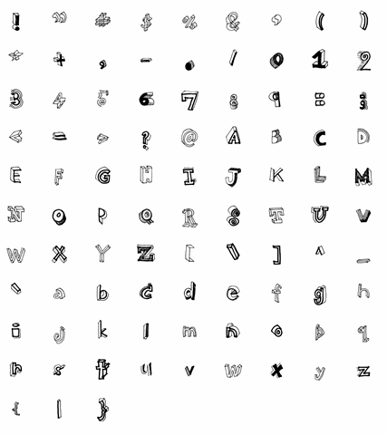 High School Notebook 3d font素材之家精选英文字体