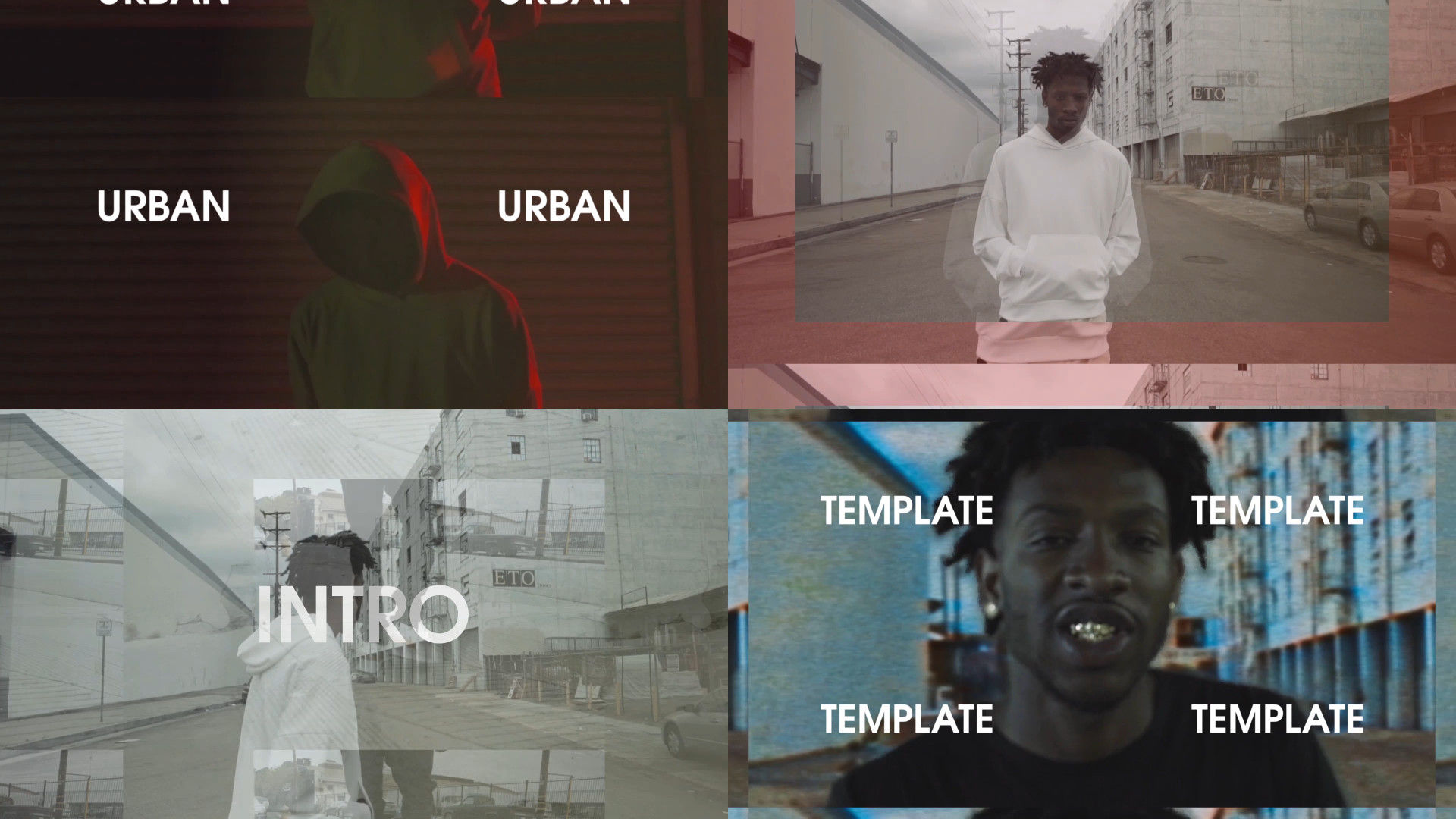 现代文本城市简介素材库精选AE模板