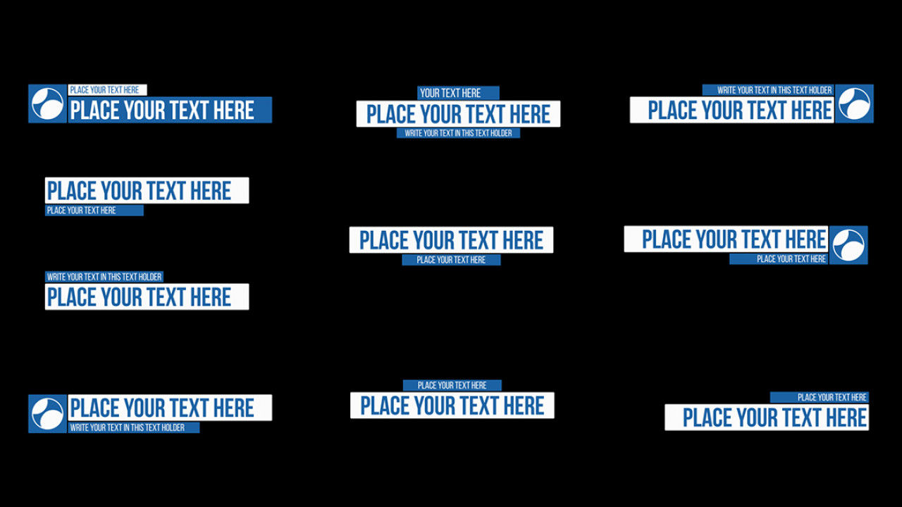 10个低三分之一动态文本字幕条素材库精选AE模板a