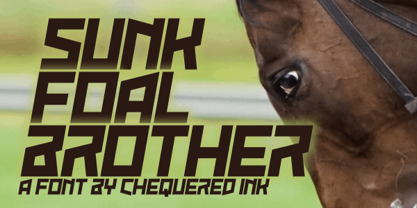 Sunk Foal Brother font插图