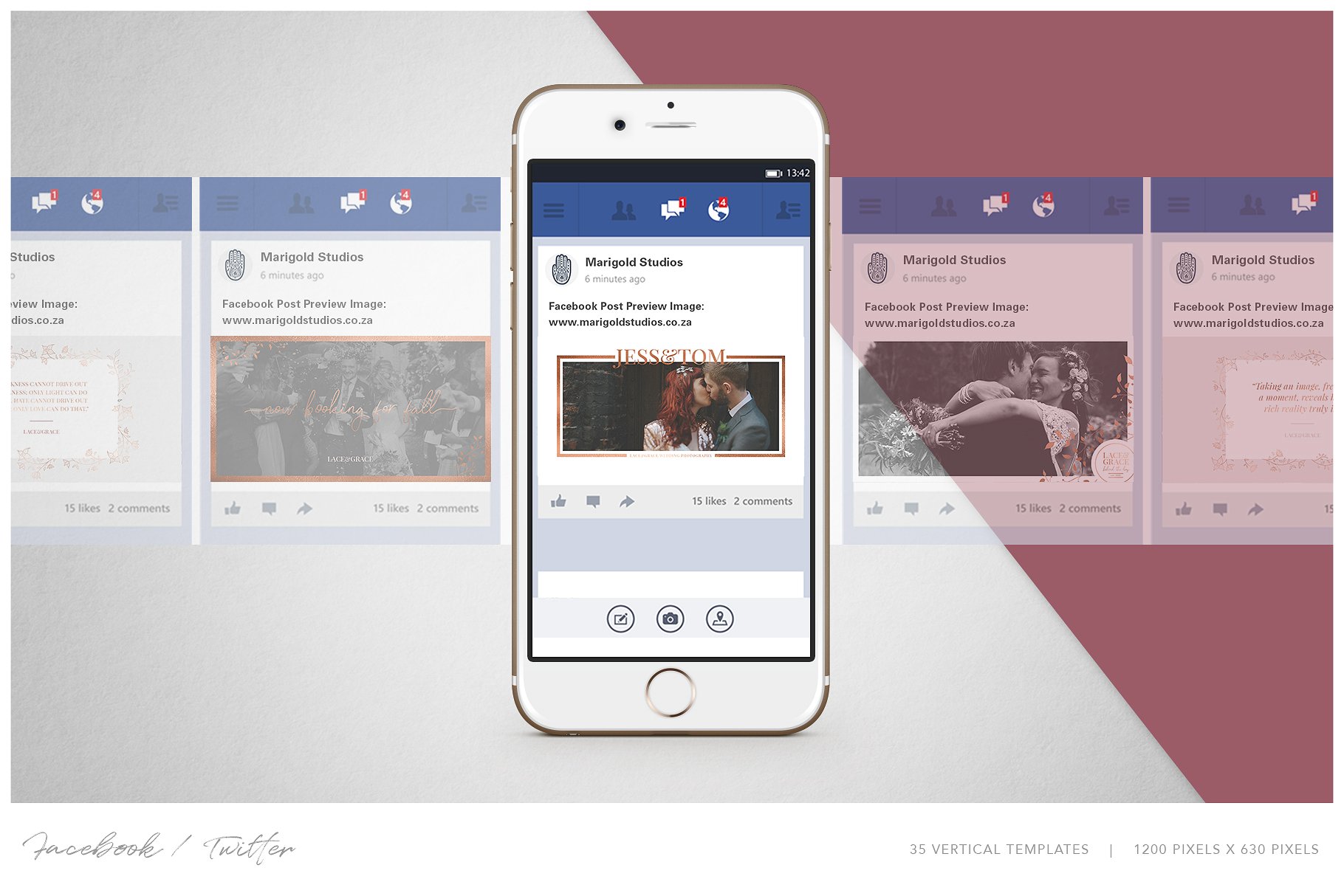 高质素社交媒体设计配图素材包 COPPERING | Social Media Kit插图(2)