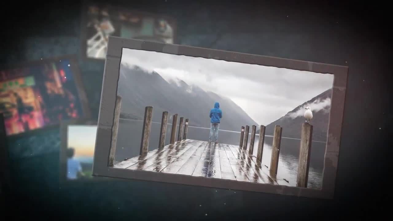 复古相册照片幻灯展示片头素材库精选AE模板