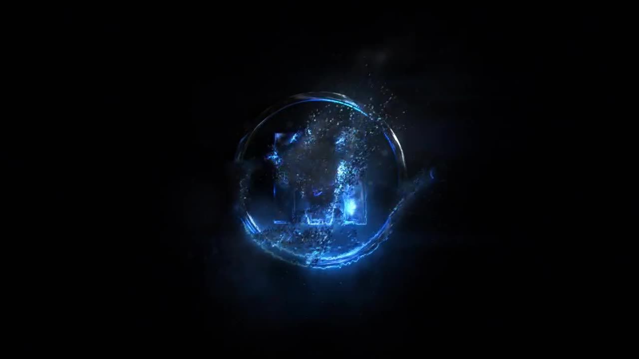 时尚优雅的动画光线扫描和粒子效果Logo图标素材库精选AE模板