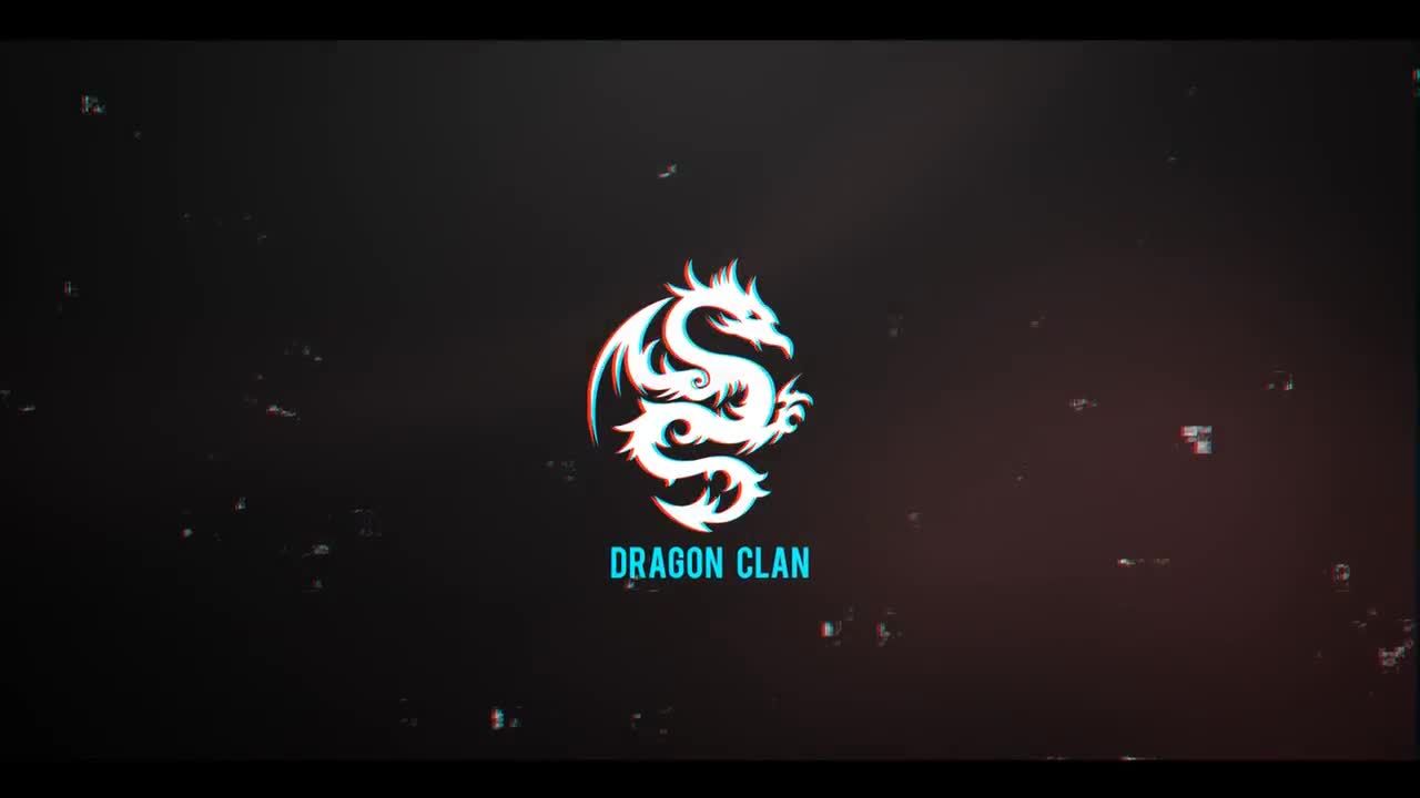 时尚的故障和扭曲效果电视动画徽标素材库精选AE模板