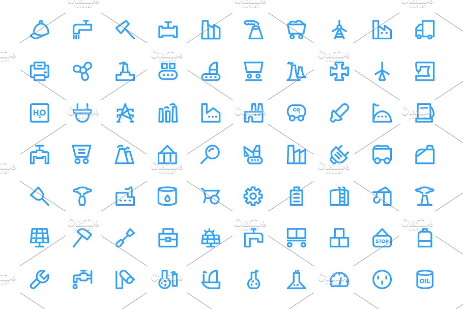 275+工业生产线型图标集合 275+ Industrial Line Icons插图(3)