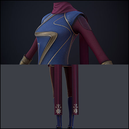 漫威惊奇队长的战服素材之家精选3D模型