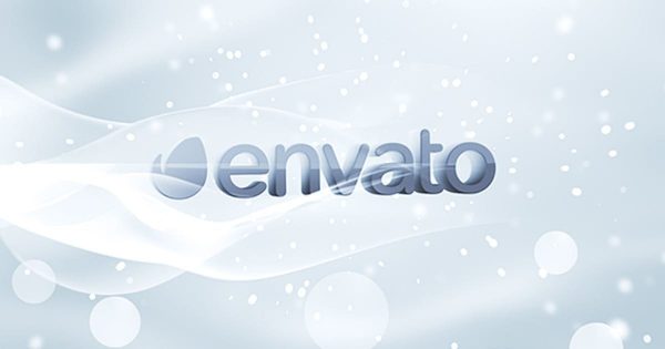 白雪粒子旋转特效logo演示素材库精选AE模板 Clean Opener