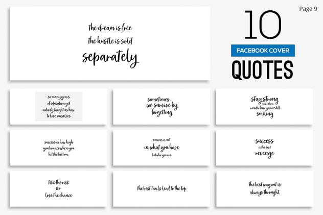 200款Facebook封面引语设计模板素材库精选 200 Facebook Cover Quotes插图(9)