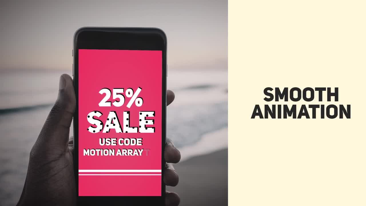 干净现代优雅手机模型展示动态AE动画模板