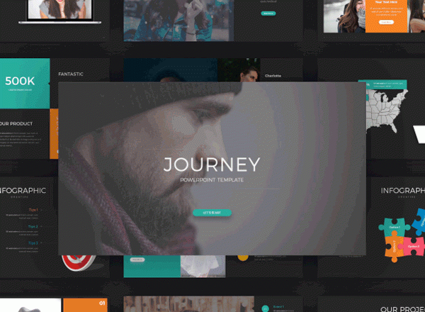 适合记录旅行过程和照片的PPT模版下载[PPTX]