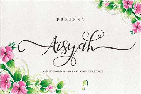 Aisyah font素材之家精选英文字体