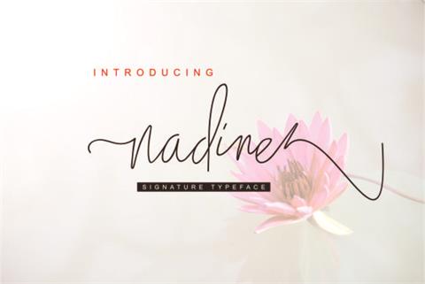 Nadine font素材之家精选英文字体