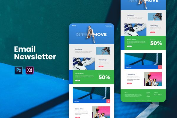 体育运动品牌促销推广EDM邮件模板素材库精选 Sport Email Newsletter