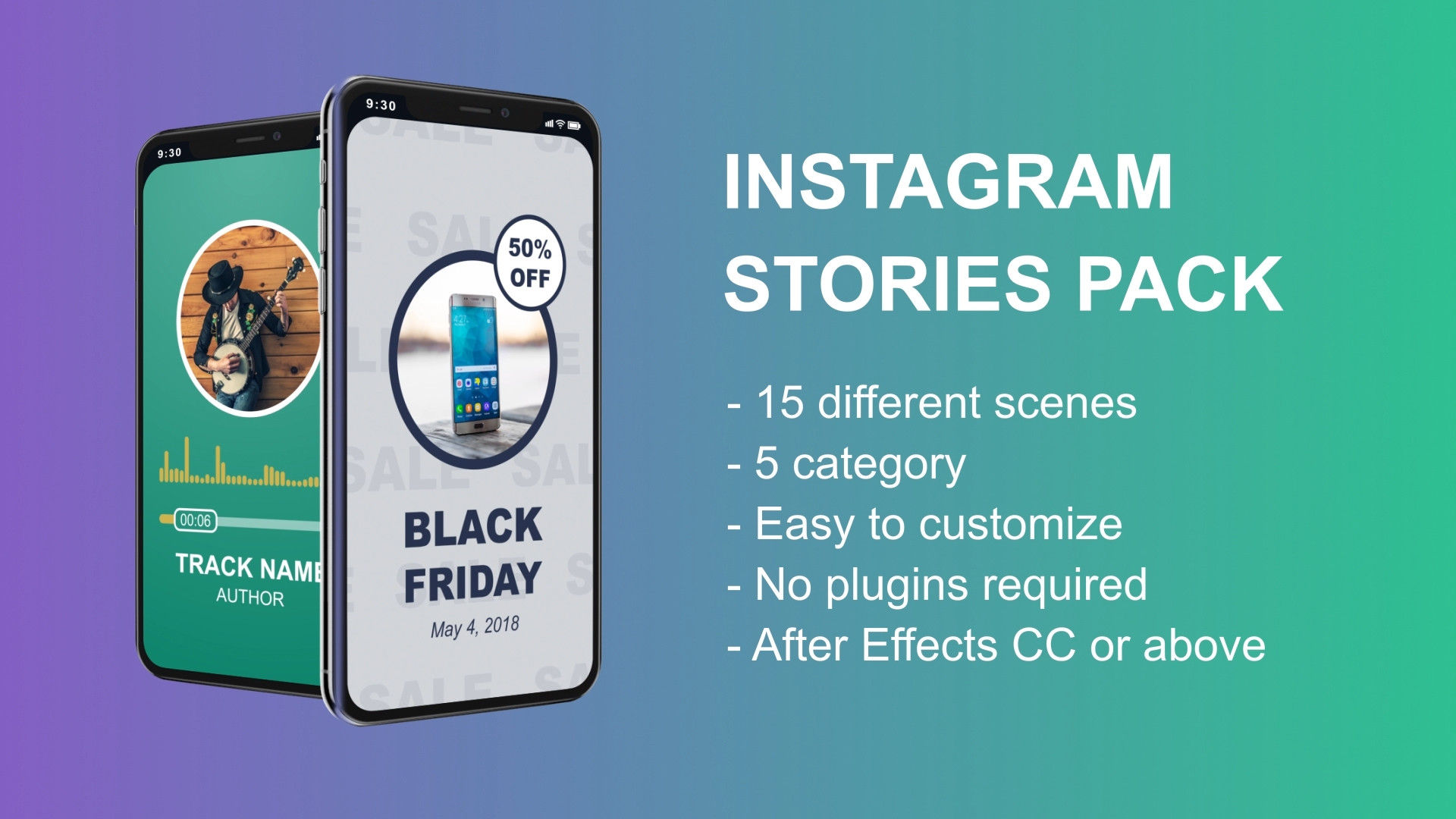 15个最初设计和动态动画的照片素材库精选AE模板