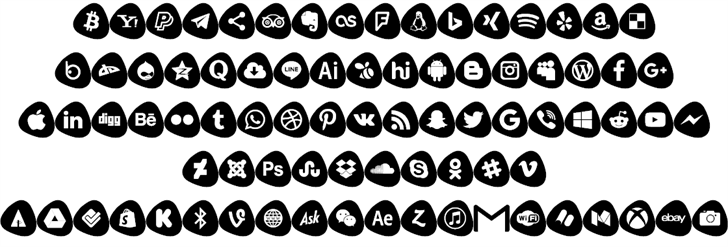 Social Logos Color font插图1 Social Logos Color font插图1