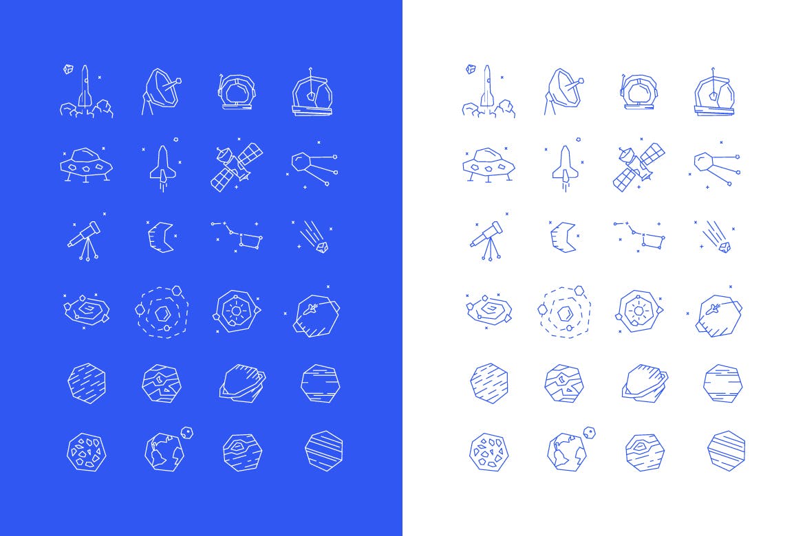 太空探索主题矢量素材库精选图标素材 space vector icon set插图(1)