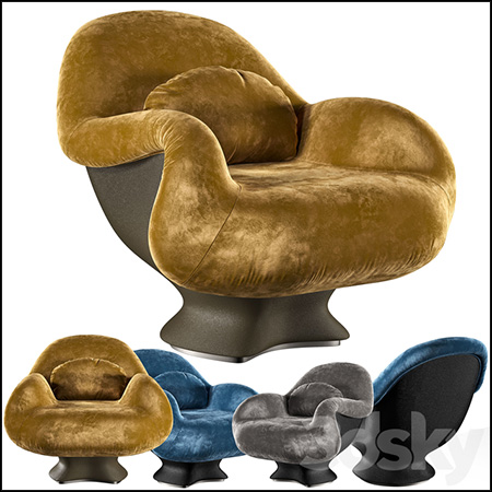 欧式扶手椅素材之家精选3D模型