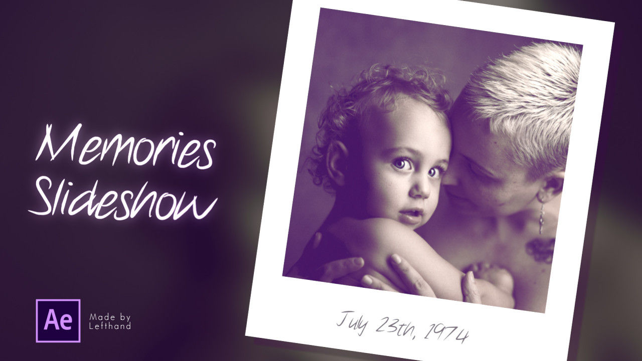 母亲节回忆相册幻灯片素材库精选AE模板