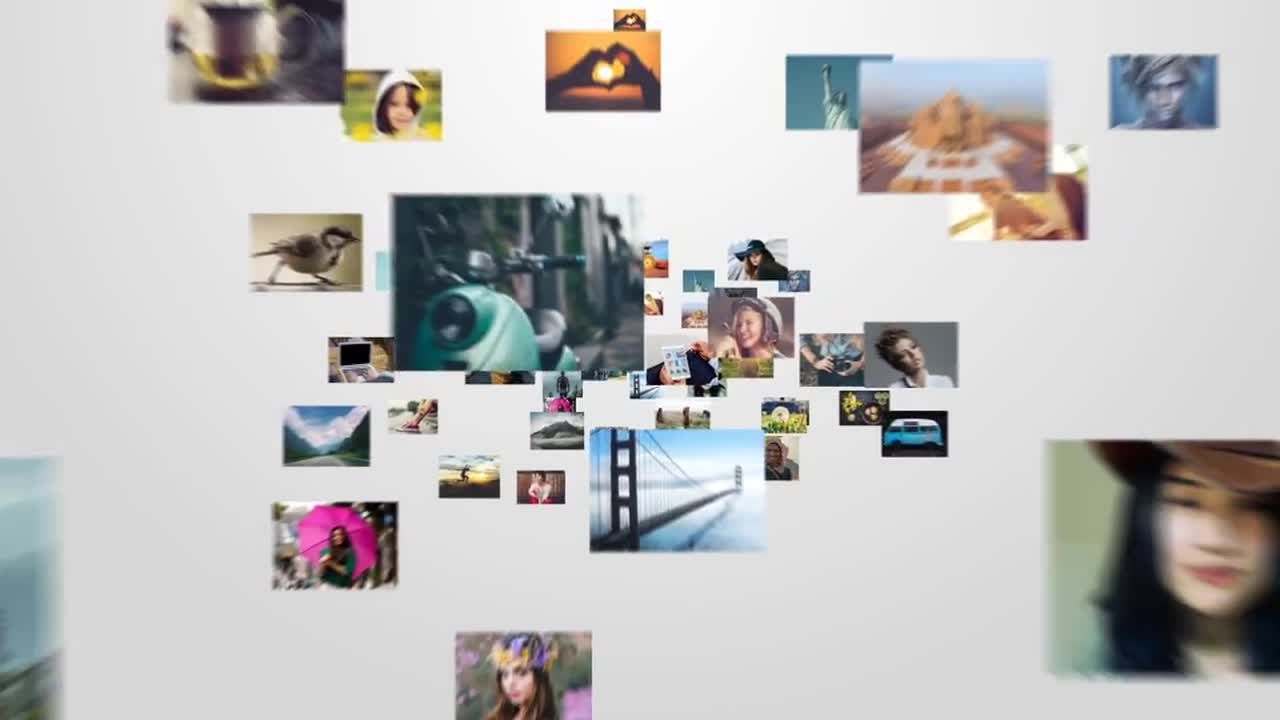 多图片开场logo演绎动画AE模版