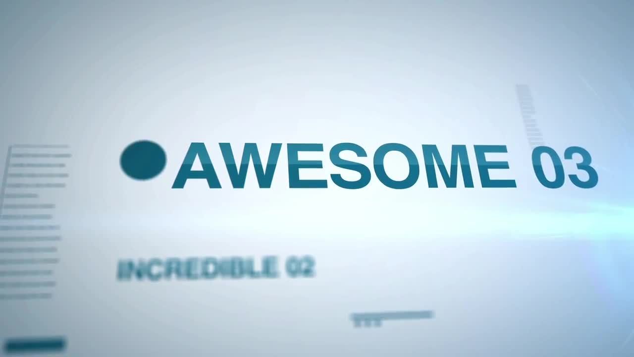 干净简单的运动关键词素材库精选AE模板