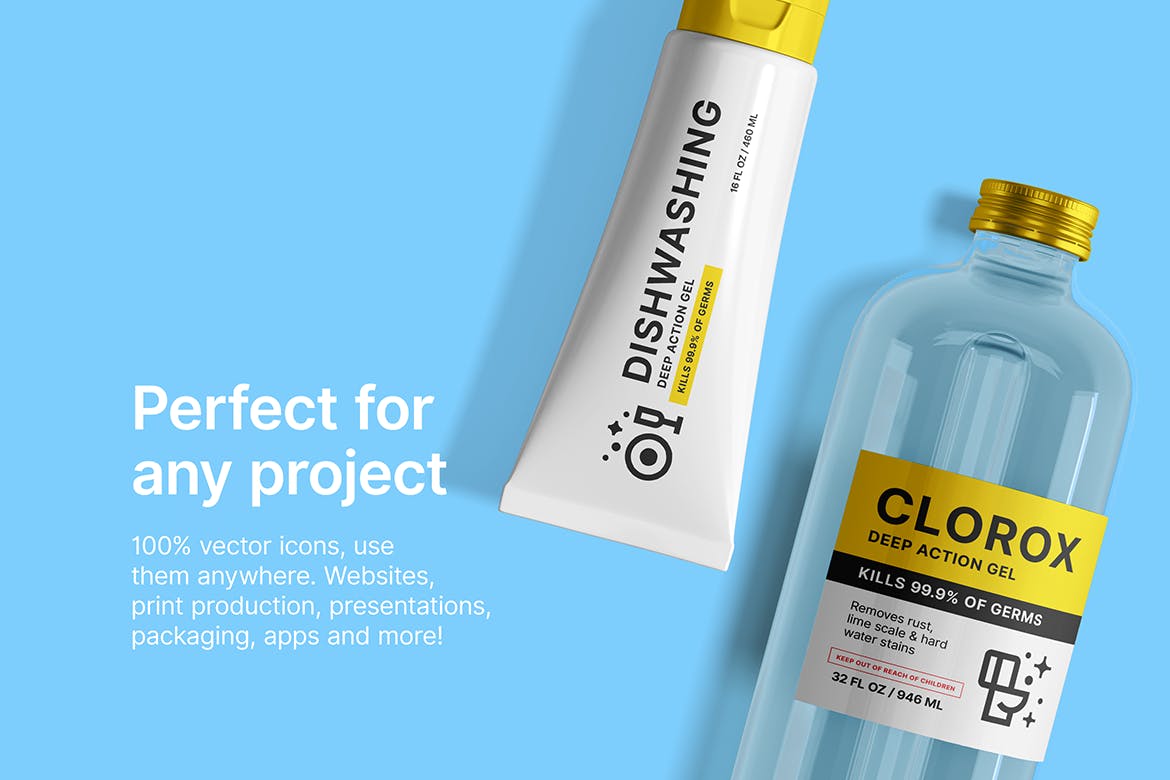 保洁服务清洁主题矢量线性素材库精选图标素材 Home — Cleaning插图(1)