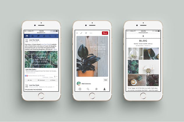 社交媒体Banner＆贴图＆版式设计模板素材库精选合集 J U N I P E R Social Media BUNDLE插图(5)