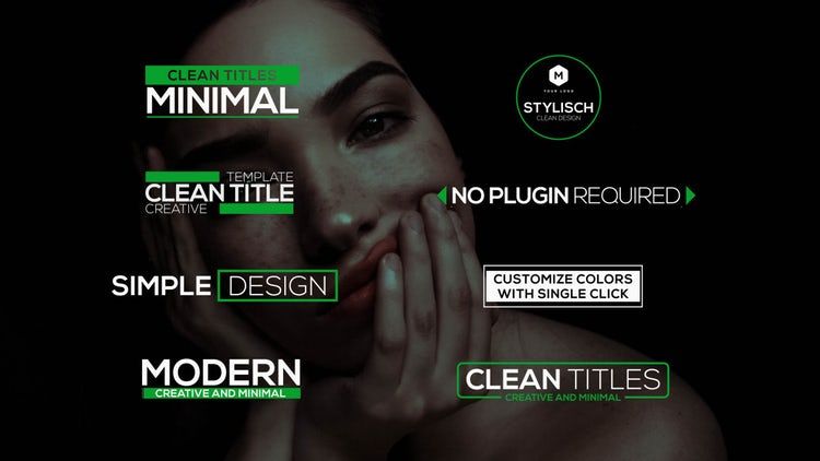 外观平滑且动画效果出色的简单标题动画ae模板