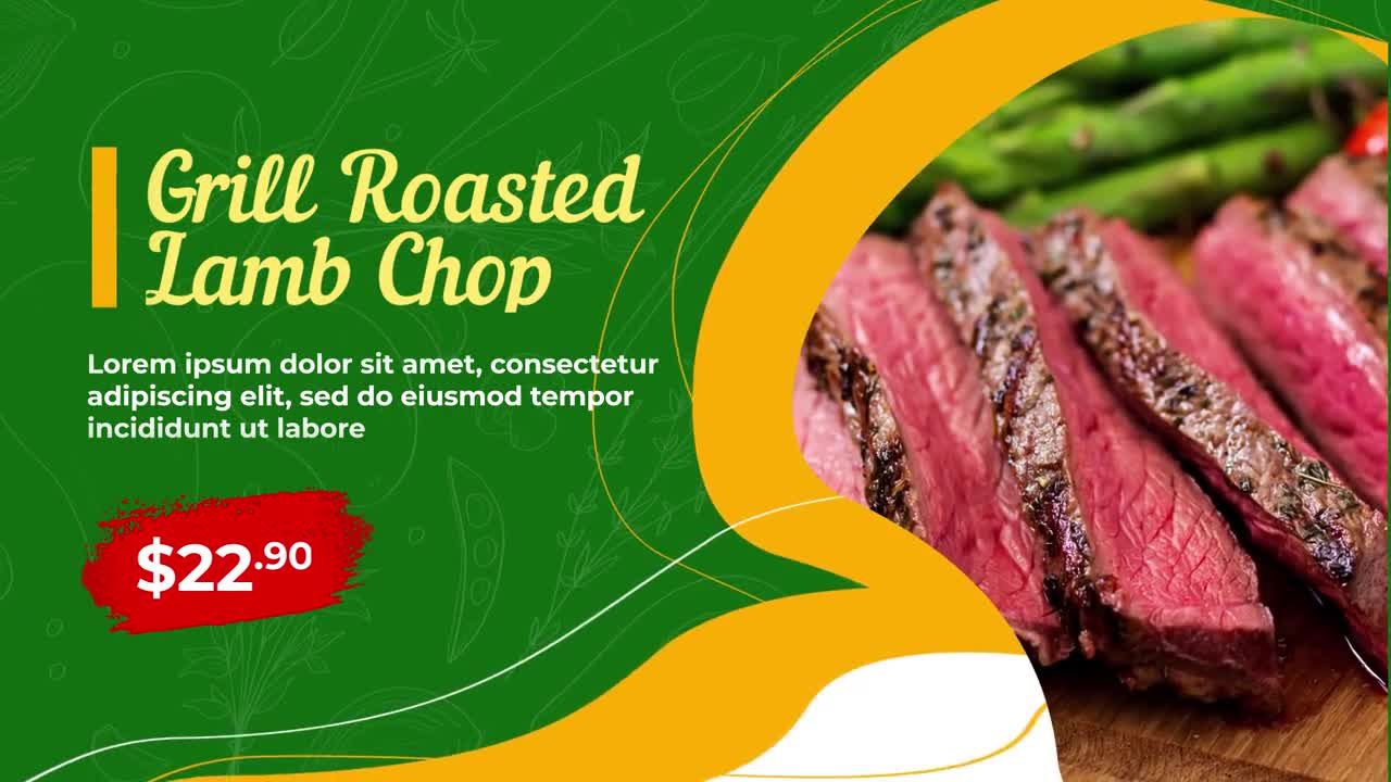 美食餐厅促销菜单素材库精选AE模板