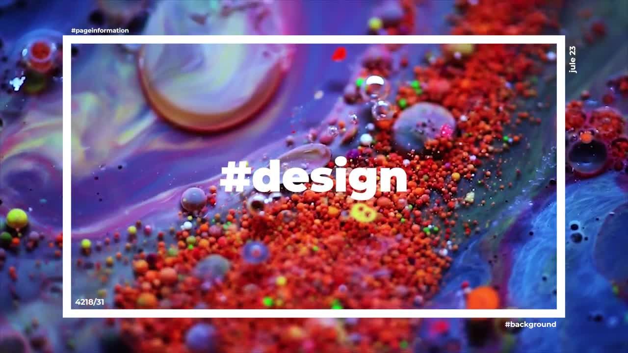 独特的抽象设计和滑动平铺图像动态过渡Pr视频素材