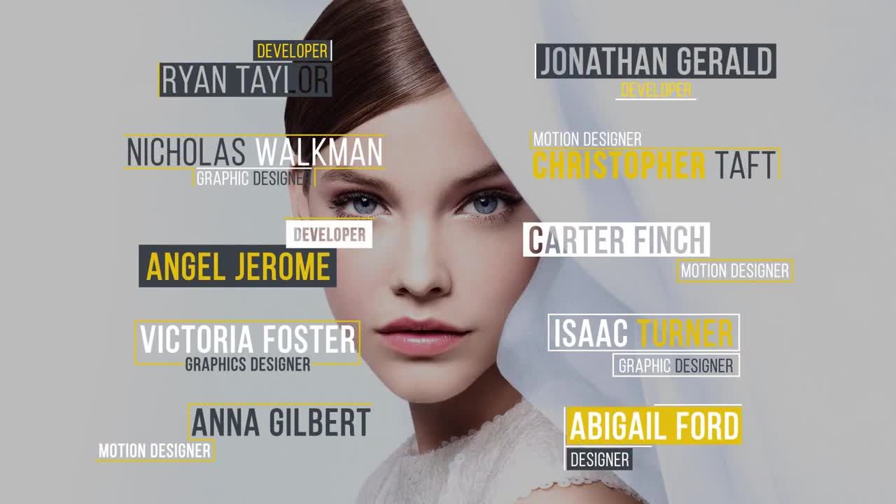 流畅的下三分之一标题文本动画素材库精选AE模板