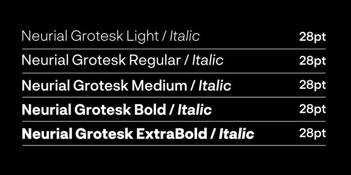 Neurial Grotesk Font Family插图8
