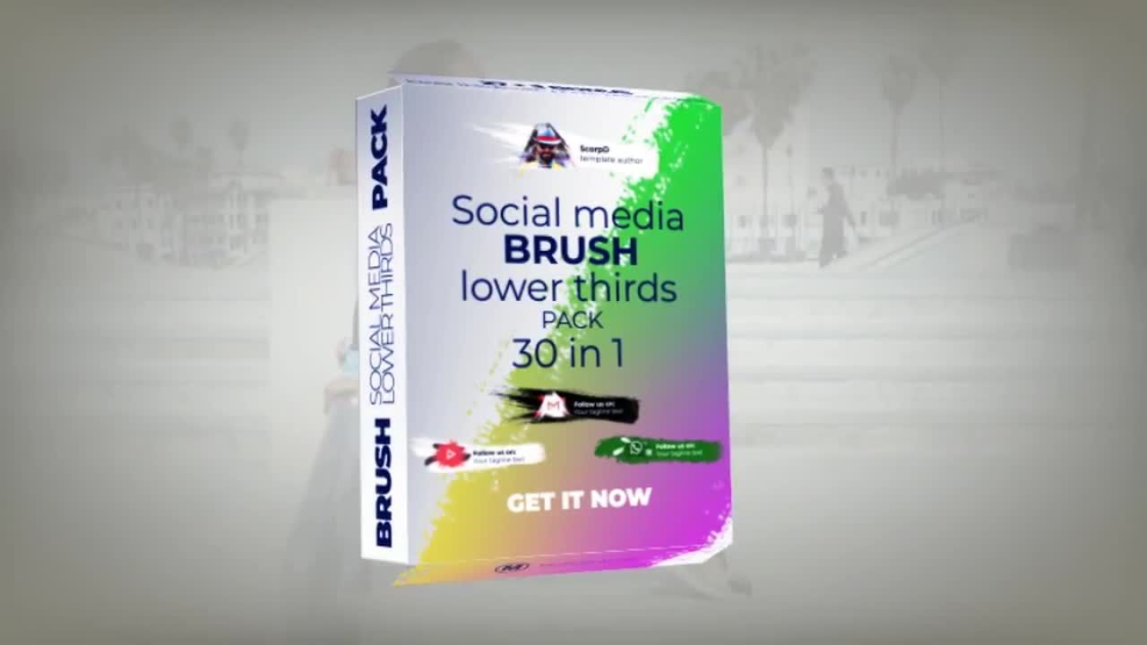 明亮创意社交媒体下三分之一标题动画素材库精选AE模板