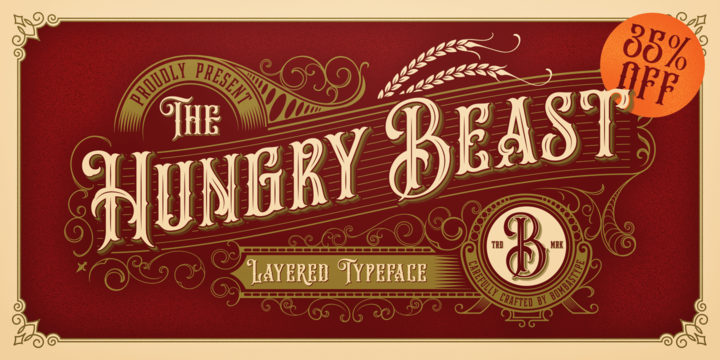Hungry Beast Font Family插图