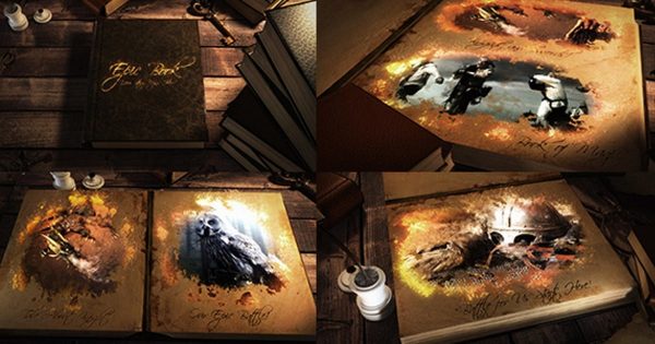 史诗般图书翻页开场特效素材库精选AE模板 Epic Book