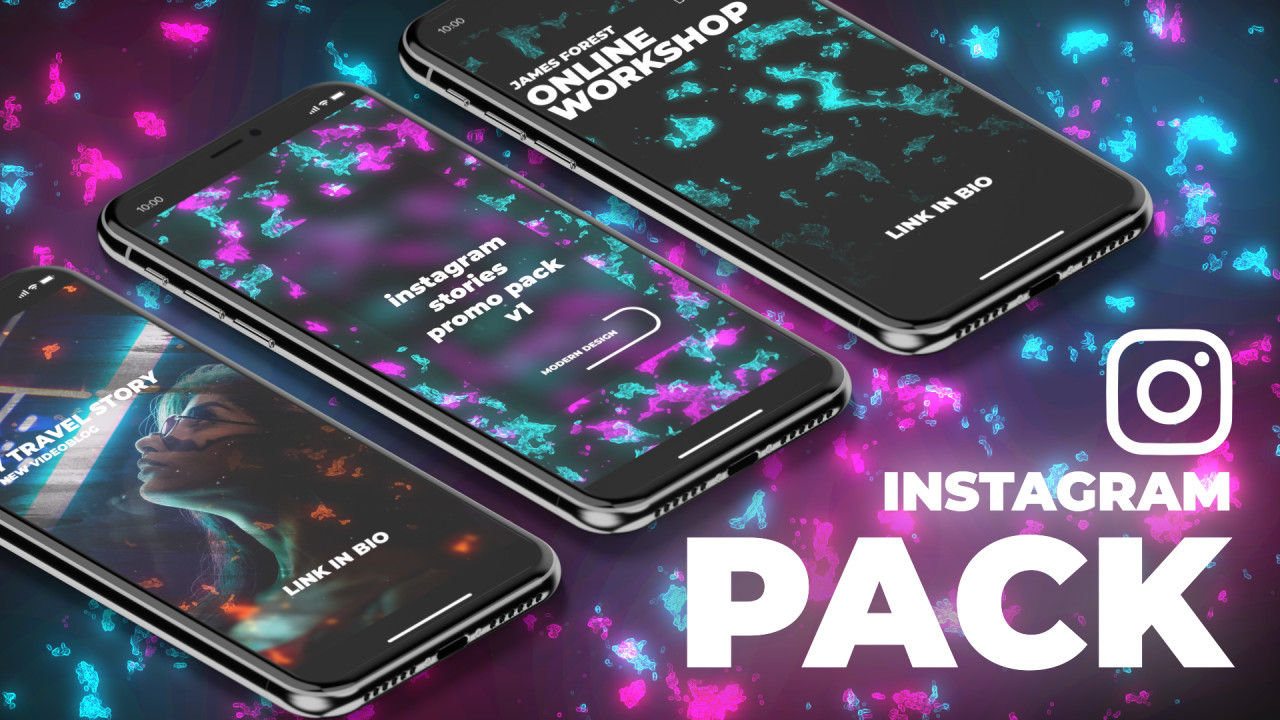 6个垂直竖屏动画素材库精选AE模板