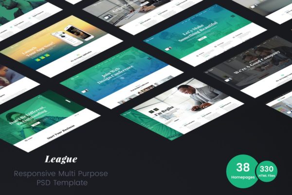 多用途企业官网HTML模板素材库精选 League – Multi-purpose Business HTML Template