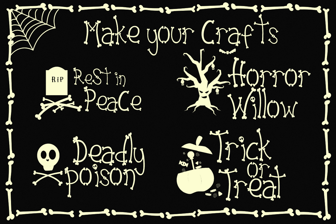 Skelie Dancie – Bone Font Regular Font插图2