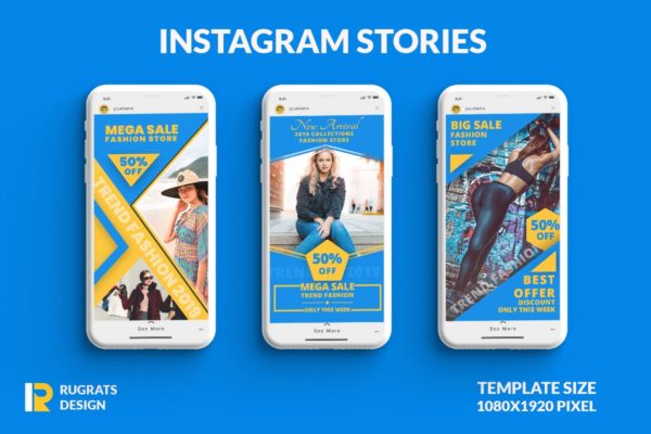 Instagram品牌故事社交营销推广设计模板素材库精选 Instagram Stories Template