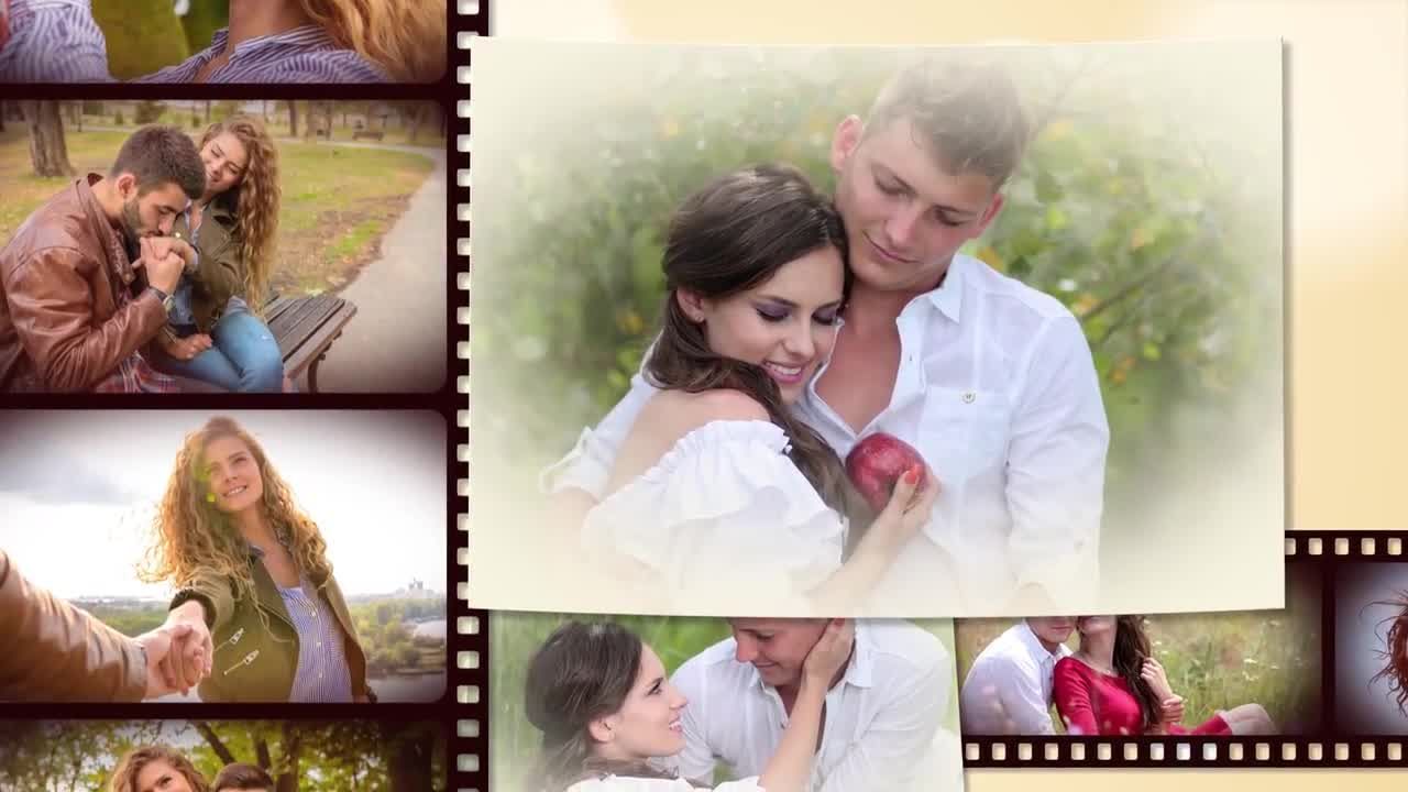 设计精美爱情故事照片幻灯片素材库精选AE模板