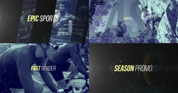 史诗失真特效体育运动AE视频模板 Epic Sports